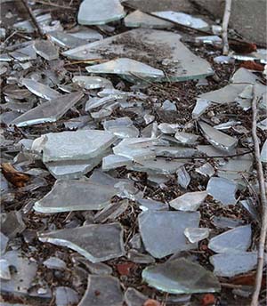 Schutt von Abbrucharbeiten